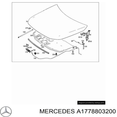 Трос открытия капота A1778803200 MERCEDES