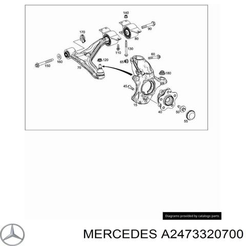 Цапфа передняя левая A2473320700 MERCEDES