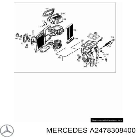A2478308400 MERCEDES Мотор вентилятора печки (отопителя салона) купить в Ирпень