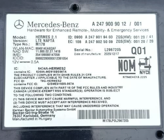 MERCEDES A2479009012 в наличии Житомир