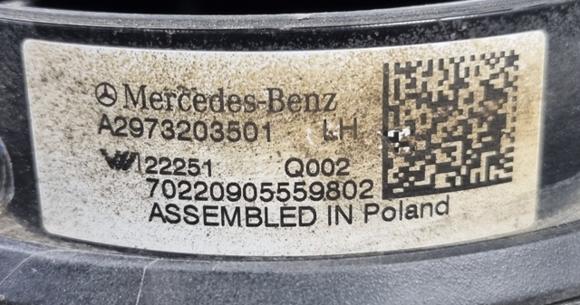 MERCEDES A2973203501 Пневмоподушка (пневморессора) моста заднего в наличии Украина