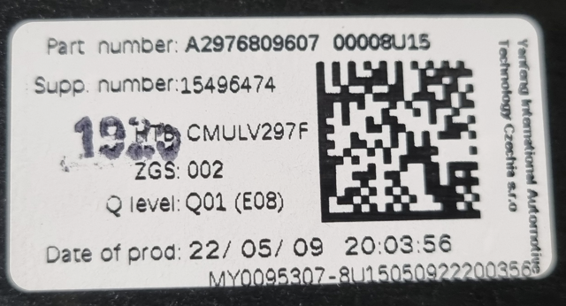 A29768096079H42 MERCEDES купить в Житомир