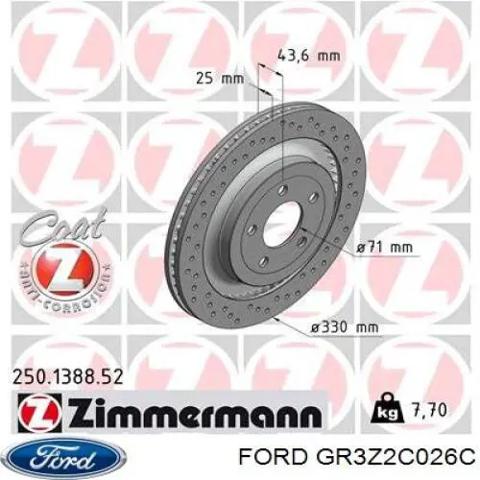 FORD GR3Z2C026C Диск тормозной задний в наличии Винница