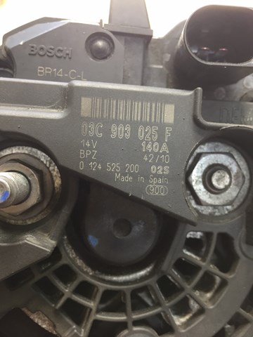 Генератор автомобильный 03C903025F VAG