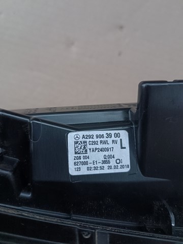 A2929063900 MERCEDES Фонарь задний левый внутренний купить в Павлоград