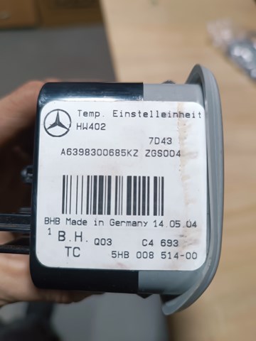MERCEDES A6398300685 Блок управления кондиционером в наличии Черкассы