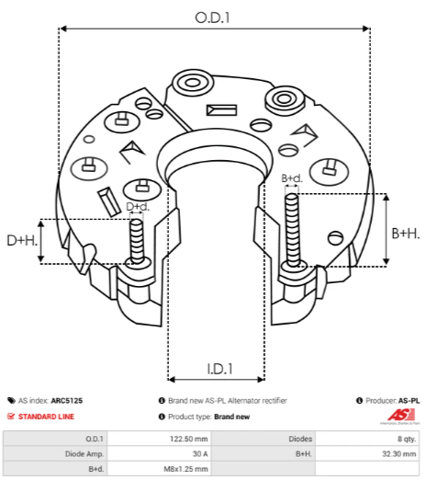 ARC5125 AS-PL Диодный мост купить в Запорожье