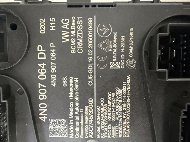 Блок управления комфортом 4N0907064DP VAG