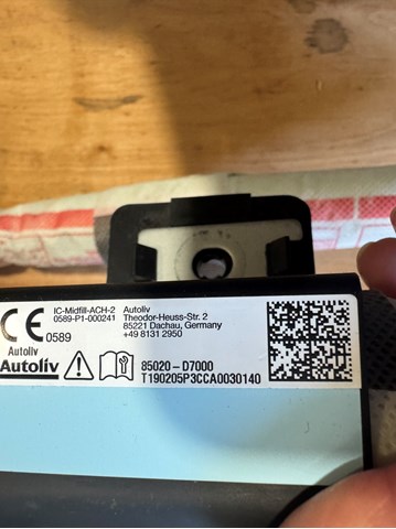 85020D7000 HYUNDAI Подушка безопасности (AIRBAG) шторка боковая правая купить в Сумы