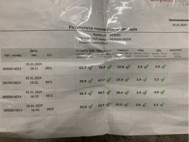 DENSO 16600ES60A Топливные форсунки в наличии Ужгород
