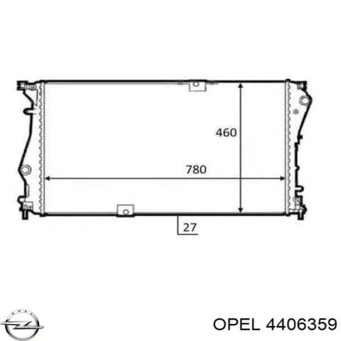 Радиатор водяной 4406359 OPEL