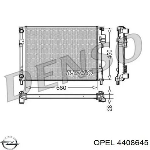 Радиатор охлаждения двигателя 4408645 OPEL