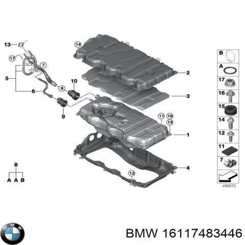 Пробка бензобака 16117483446 BMW