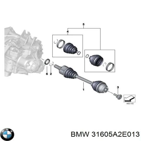 Привод передний левый 31605A2E013 BMW