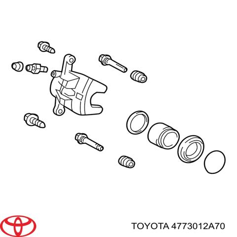 Суппорт тормозной, передний, правый 4773012A70 TOYOTA