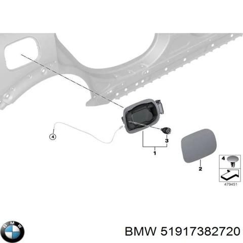 Дверка бензобака 51917382720 BMW
