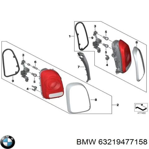 Фонари задние 63219477158 BMW