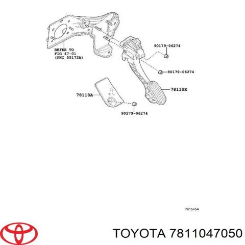 Педали газа 7811047050 TOYOTA