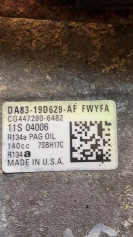 Насос кондиционера DA8319D629AF FORD
