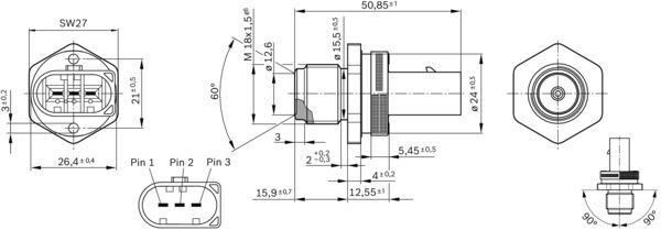 0281002842 BOSCH Датчик давления топлива купить в Львов