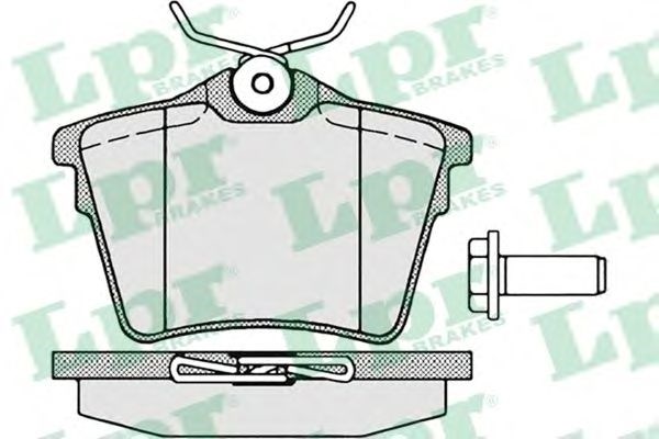 Колодки тормозные задние, дисковые 05P1195 LPR