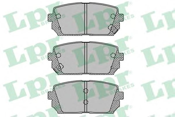 Колодки тормозные задние, дисковые 05P1416 LPR