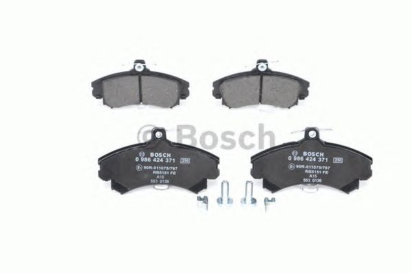 Колодки тормозные передние дисковые 0986424371 BOSCH