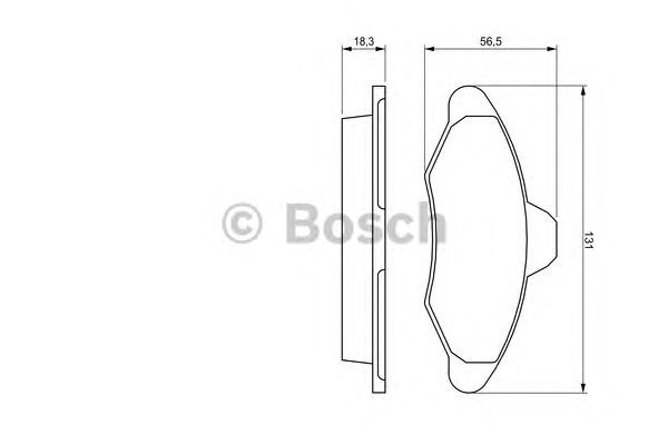 Колодки тормозные дисковые комплект 0986460949 BOSCH