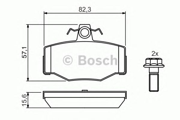 Задние тормозные колодки 0986460993 BOSCH
