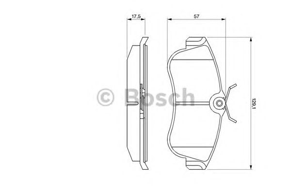 Колодки тормозные передние дисковые 0986461147 BOSCH