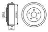 Барабан тормозной задний 0986477129 BOSCH