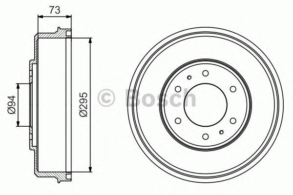 0986477232 BOSCH Барабан тормозной задний купить в Харьков