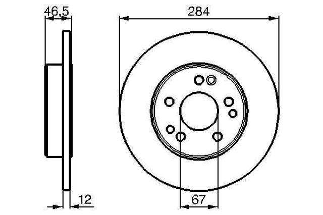 Диск тормозной передний 0986478187 BOSCH