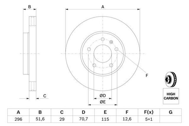 Ротор тормозной 0986479267 BOSCH