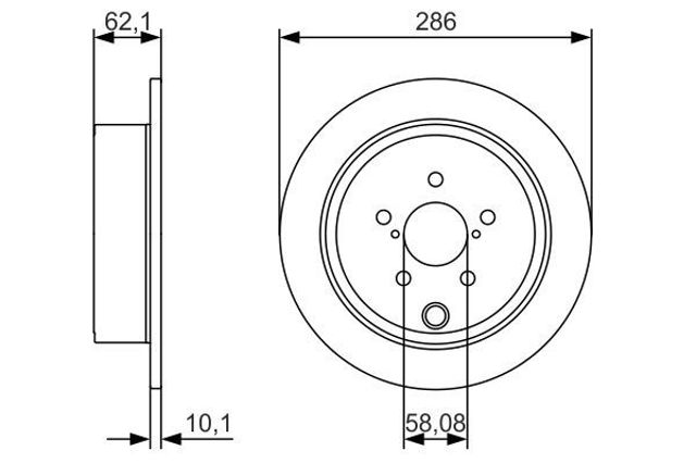 Тормозные диски 0986479A10 BOSCH