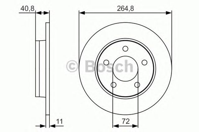 Тормозные диски 0986479S50 BOSCH
