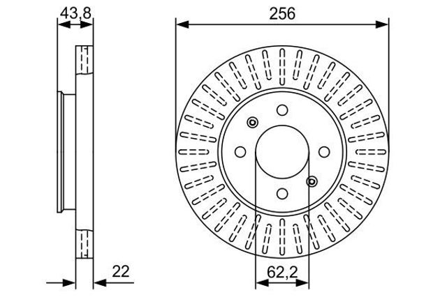 Тормоз дисковый передний 0986479W05 BOSCH