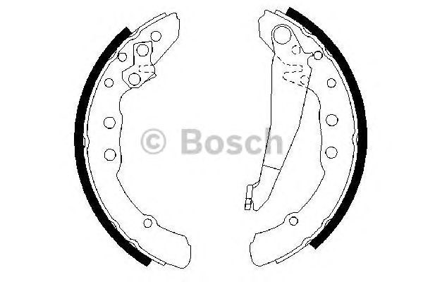 Барабанные тормозные колодки 0986487281 BOSCH