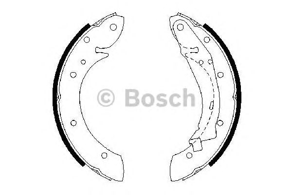 Тормоза рабочие задние ножные и тормозные барабаны 0986487552 BOSCH