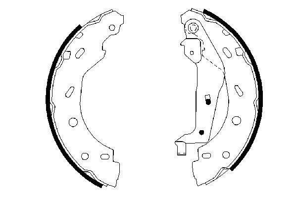 Колодки тормозные задние, барабанные 0986487600 BOSCH