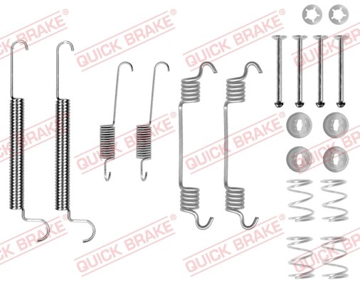 105-0766 quick brake комплект пружинок колодок ручника opel combo 1.3cdti-1.7dti 01- (trw) 105-0766