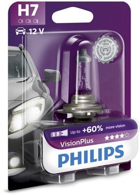 12972vpb1 (philips) h7 visionplus (+60%) 12v 55w px26d  blst. 1 pc. 12972VPB1