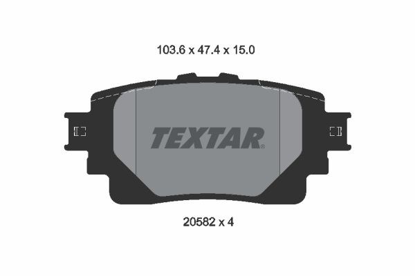Задние тормозные колодки 2058201 TEXTAR
