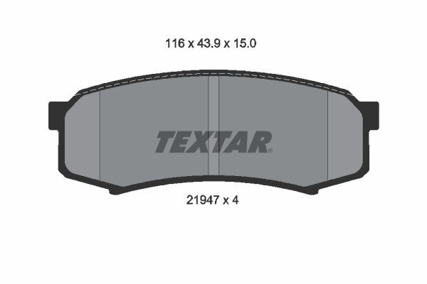 Задние дисковые колодки 2194701 TEXTAR