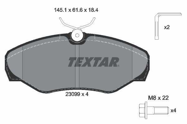 Колодки тормозные 2309902 TEXTAR