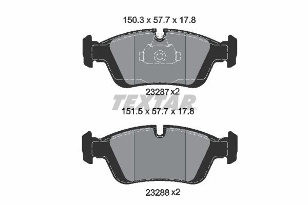 Колодки тормозные дисковые комплект 2328702 TEXTAR