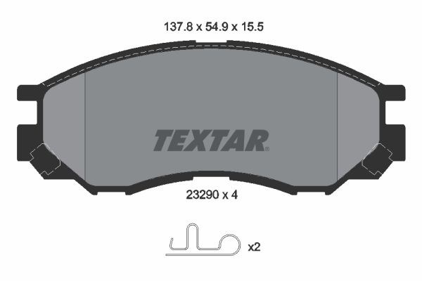 Колодки тормозные 2329002 TEXTAR