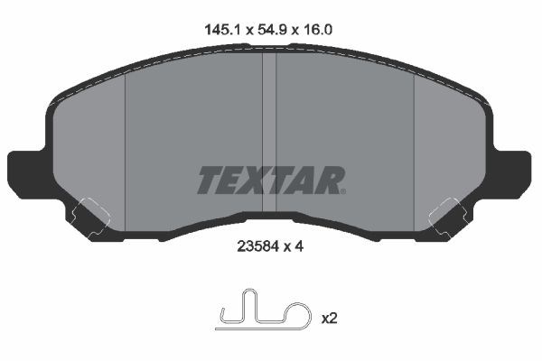 Тормозные колодки 2358401 TEXTAR