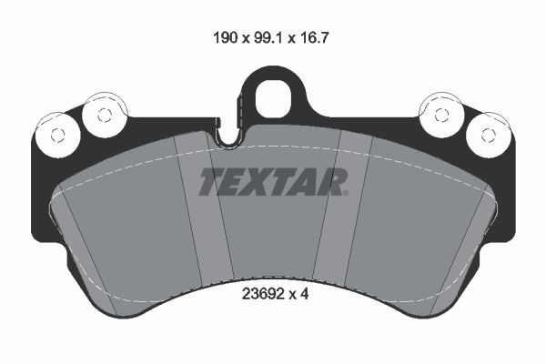 Тормозные колодки 2369202 TEXTAR