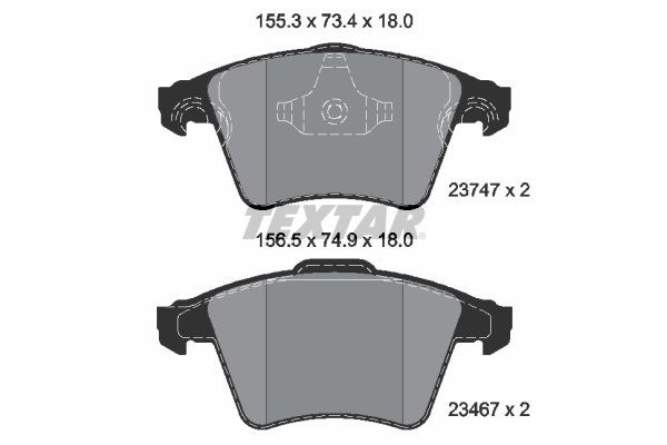 Колодки тормозные дисковые комплект 2374702 TEXTAR